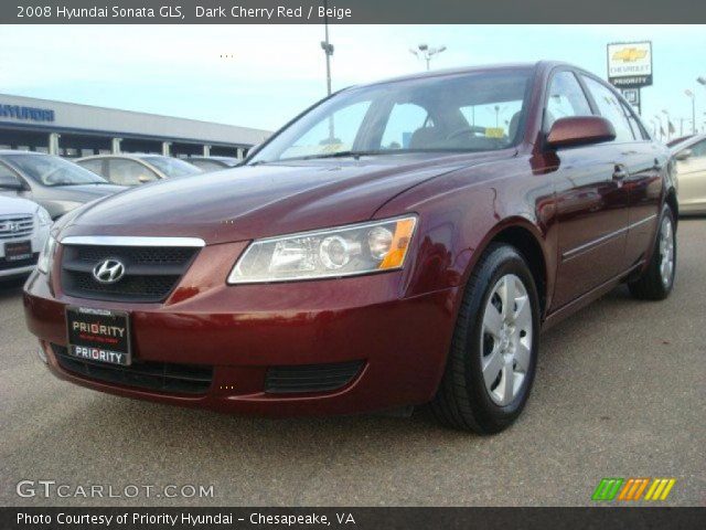 2008 Hyundai Sonata GLS in Dark Cherry Red
