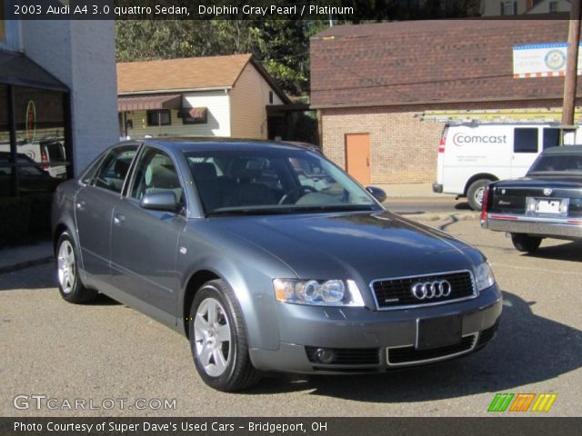 2003 Audi A4 3.0 quattro Sedan in Dolphin Gray Pearl