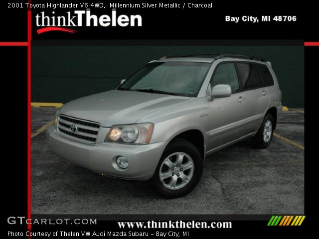 2001 Toyota Highlander V6 4WD in Millennium Silver Metallic