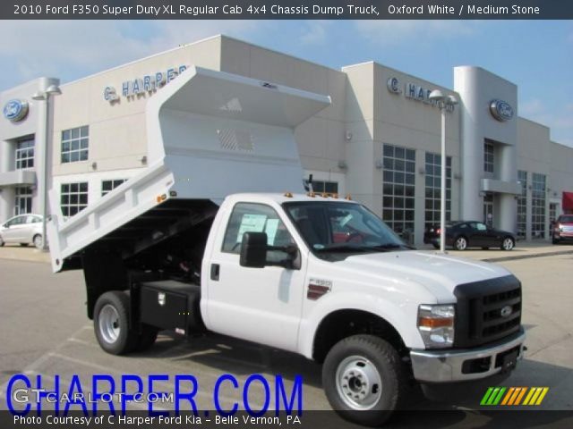2010 Ford F350 Super Duty XL Regular Cab 4x4 Chassis Dump Truck in Oxford White