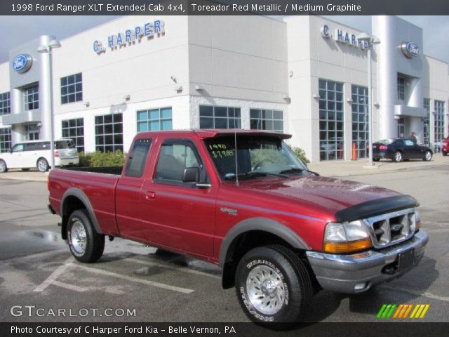 1998 Ford Ranger XLT Extended Cab 4x4 in Toreador Red Metallic
