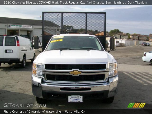 2010 Chevrolet Silverado 3500HD Work Truck Regular Cab 4x4 Chassis in Summit White