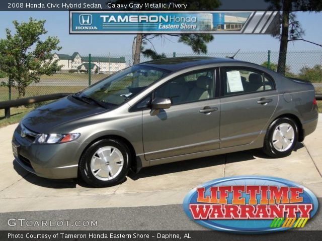2008 Honda Civic Hybrid Sedan in Galaxy Gray Metallic