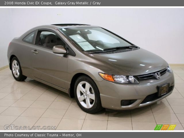 2008 Honda Civic EX Coupe in Galaxy Gray Metallic
