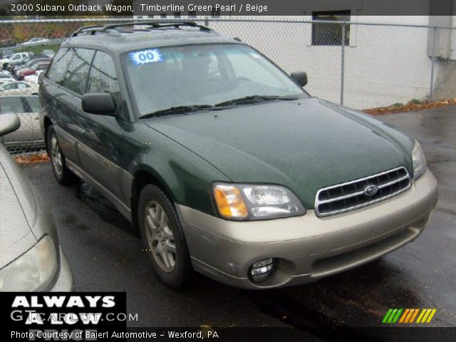 2000 Subaru Outback Wagon in Timberline Green Pearl