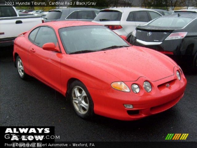 2001 Hyundai Tiburon  in Cardinal Red