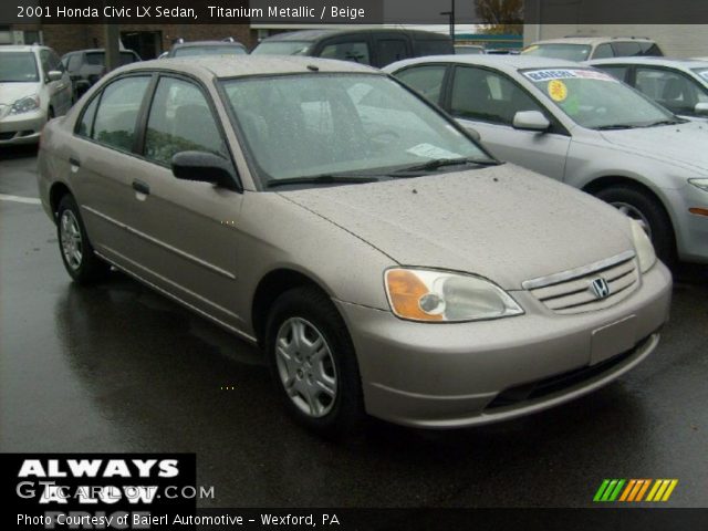 2001 Honda Civic LX Sedan in Titanium Metallic