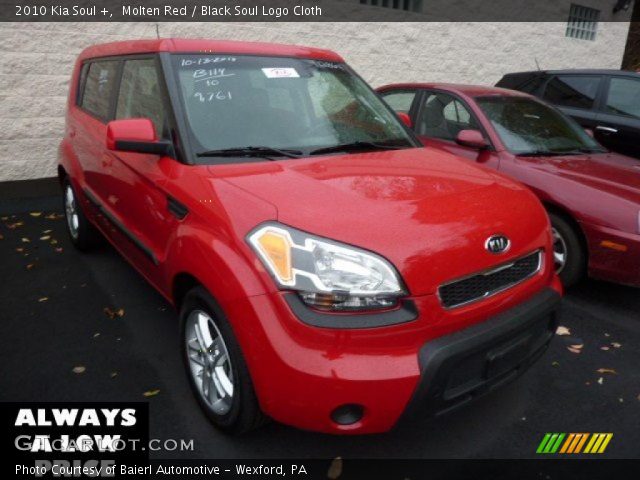 2010 Kia Soul + in Molten Red