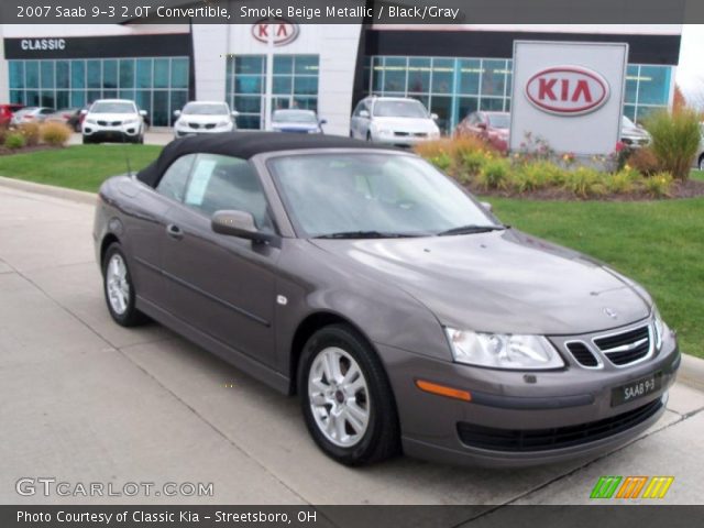 2007 Saab 9-3 2.0T Convertible in Smoke Beige Metallic