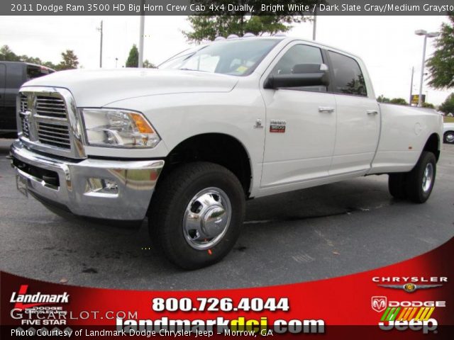 2011 Dodge Ram 3500 HD Big Horn Crew Cab 4x4 Dually in Bright White