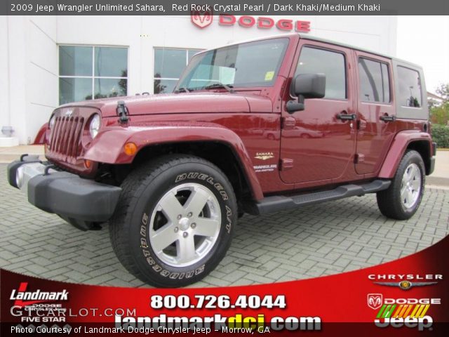 2009 Jeep Wrangler Unlimited Sahara in Red Rock Crystal Pearl