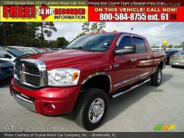 2008 Dodge Ram 2500 Laramie Mega Cab 4x4 in Inferno Red Crystal Pearl