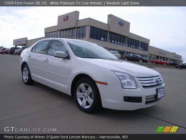 2009 Ford Fusion SEL V6 in White Platinum Tri Coat Metallic