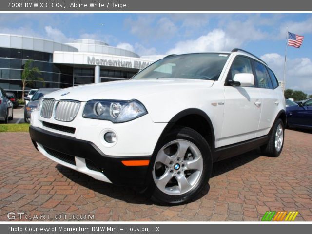 2008 BMW X3 3.0si in Alpine White