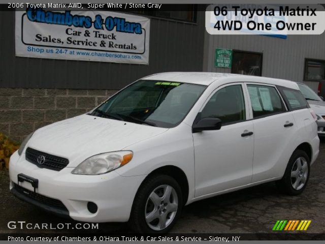 2006 Toyota Matrix AWD in Super White