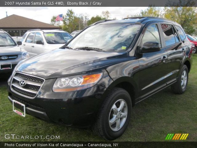 2007 Hyundai Santa Fe GLS 4WD in Ebony Black