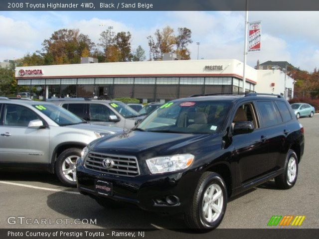 2008 Toyota Highlander 4WD in Black