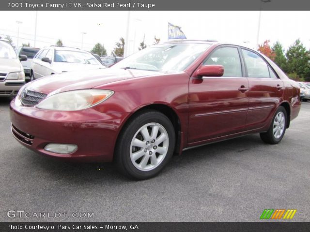 2003 Toyota Camry LE V6 in Salsa Red Pearl