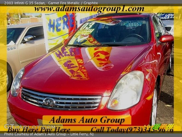 2003 Infiniti G 35 Sedan in Garnet Fire Metallic