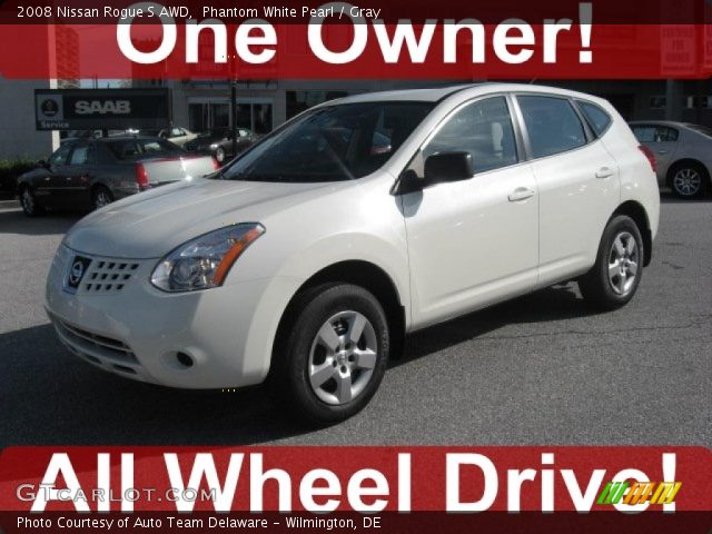 2008 Nissan Rogue S AWD in Phantom White Pearl