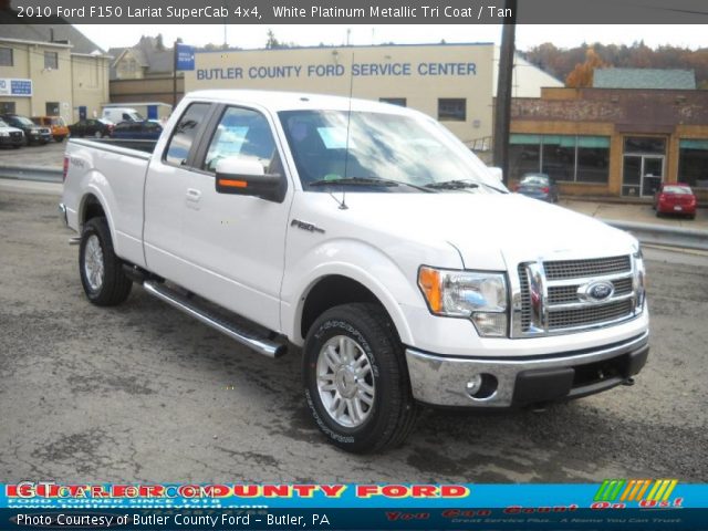 2010 Ford F150 Lariat SuperCab 4x4 in White Platinum Metallic Tri Coat