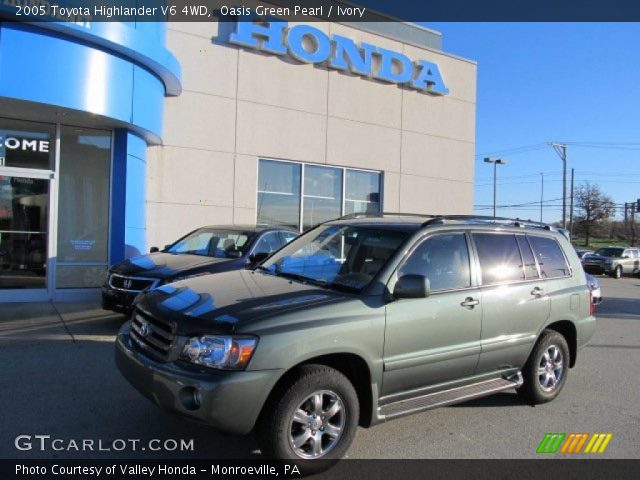 2005 Toyota Highlander V6 4WD in Oasis Green Pearl
