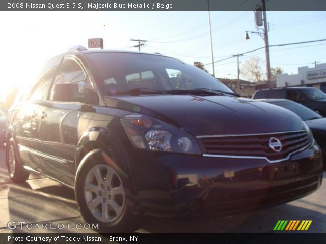 2008 Nissan Quest 3.5 S in Majestic Blue Metallic