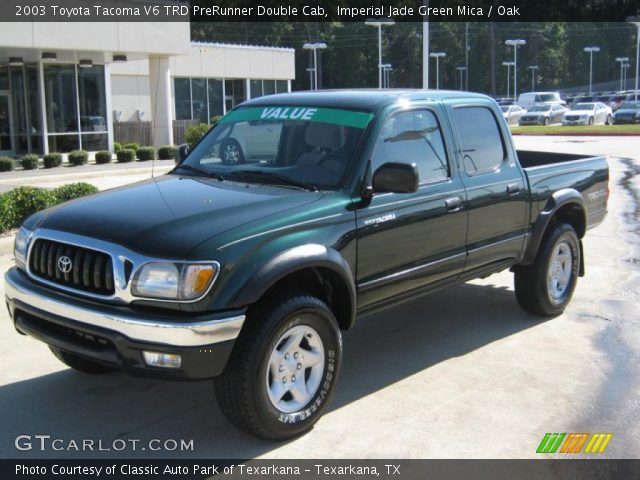 2003 Toyota Tacoma V6 TRD PreRunner Double Cab in Imperial Jade Green Mica