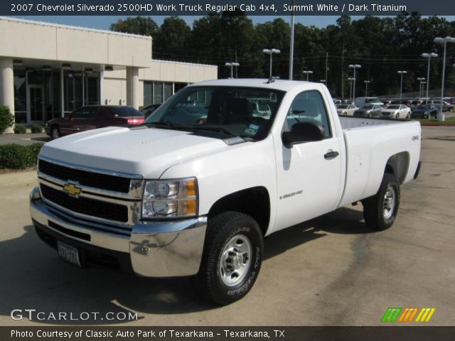 2007 Chevrolet Silverado 2500HD Work Truck Regular Cab 4x4 in Summit White