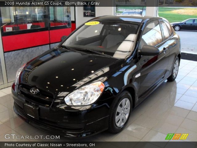 2008 Hyundai Accent GS Coupe in Ebony Black