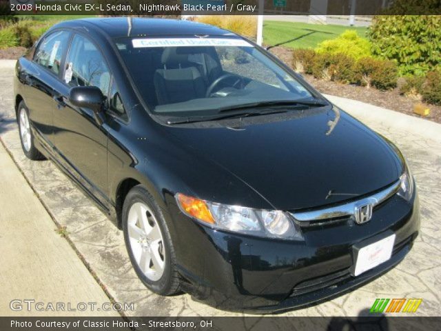 2008 Honda Civic EX-L Sedan in Nighthawk Black Pearl