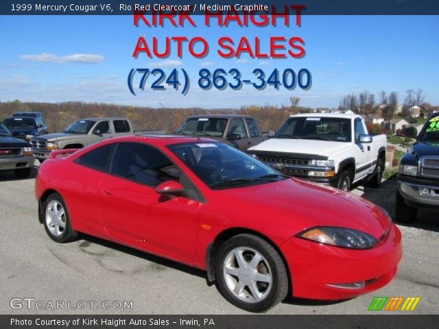 1999 Mercury Cougar V6 in Rio Red Clearcoat