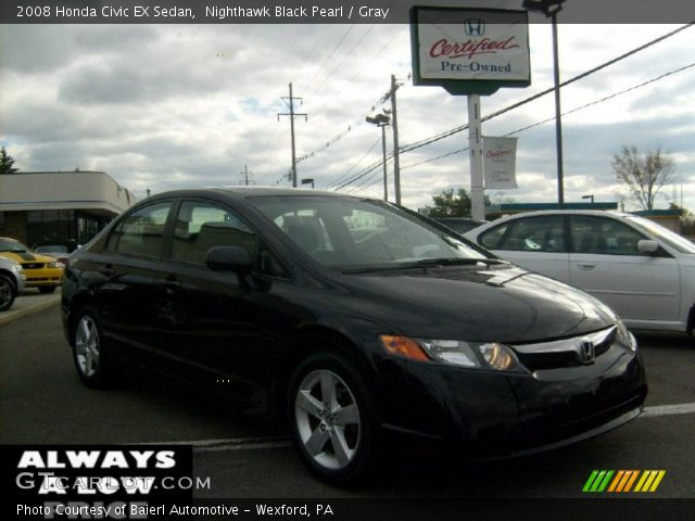2008 Honda Civic EX Sedan in Nighthawk Black Pearl