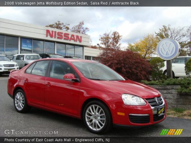 2008 Volkswagen Jetta Wolfsburg Edition Sedan in Salsa Red