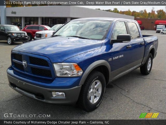 2011 Dodge Ram 1500 SLT Outdoorsman Crew Cab in Deep Water Blue Pearl