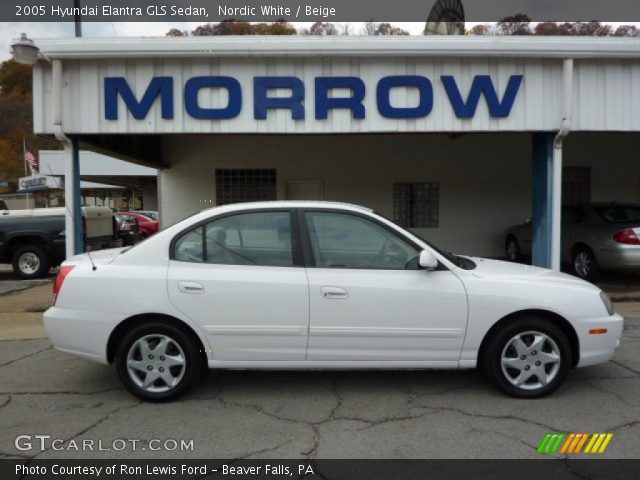 2005 Hyundai Elantra GLS Sedan in Nordic White