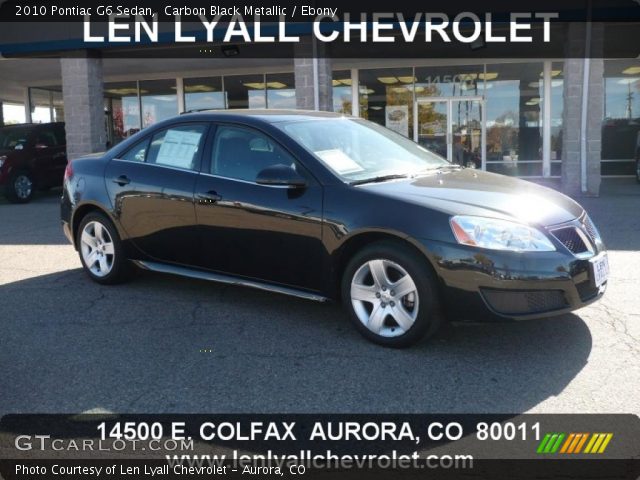 2010 Pontiac G6 Sedan in Carbon Black Metallic