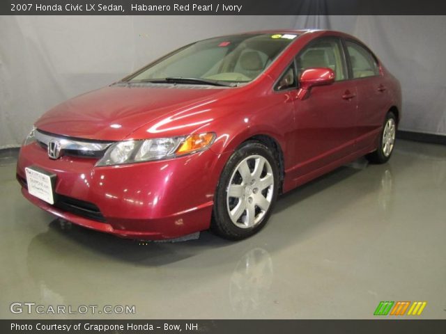 2007 Honda Civic LX Sedan in Habanero Red Pearl