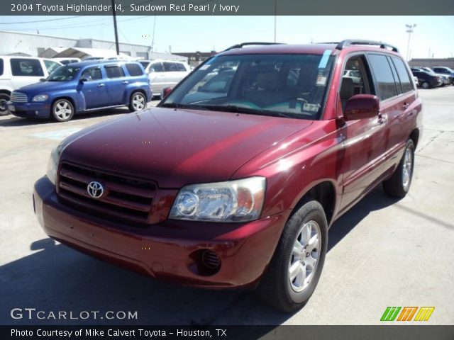 2004 Toyota Highlander I4 in Sundown Red Pearl