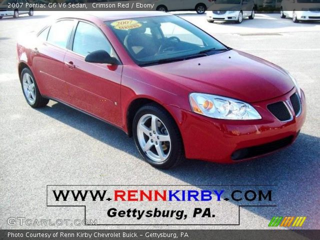 2007 Pontiac G6 V6 Sedan in Crimson Red