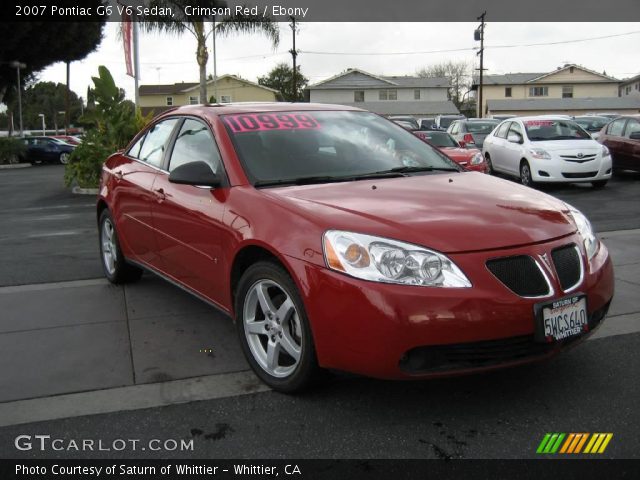 2007 Pontiac G6 V6 Sedan in Crimson Red