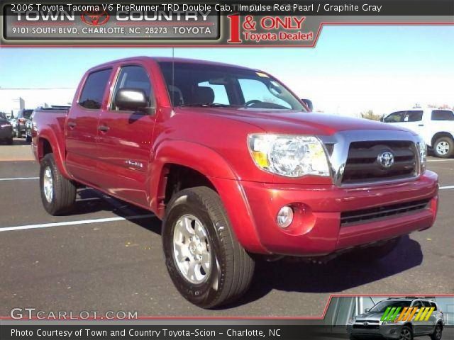 2006 Toyota Tacoma V6 PreRunner TRD Double Cab in Impulse Red Pearl