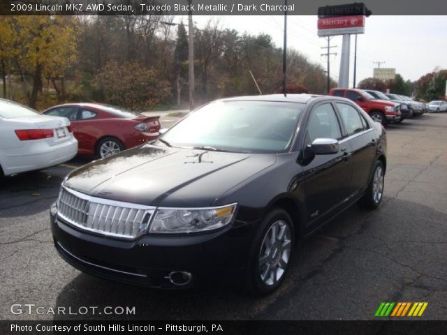 Tuxedo Black Metallic 2009 Lincoln MKZ AWD Sedan with Dark Charcoal ...