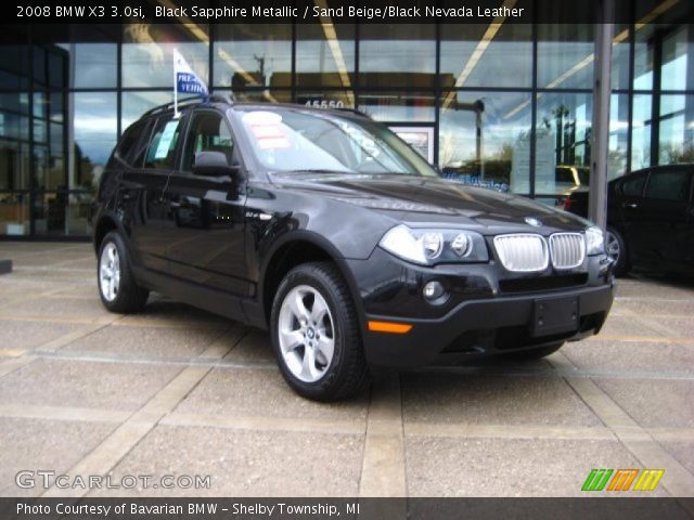 2008 BMW X3 3.0si in Black Sapphire Metallic