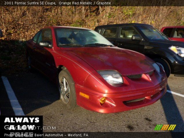 2001 Pontiac Sunfire SE Coupe in Orange Red Metallic