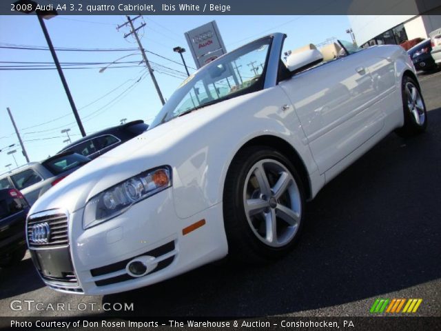 2008 Audi A4 3.2 quattro Cabriolet in Ibis White