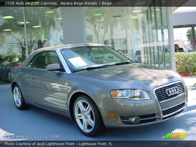 2008 Audi A4 2.0T Cabriolet in Alpaka Beige Metallic