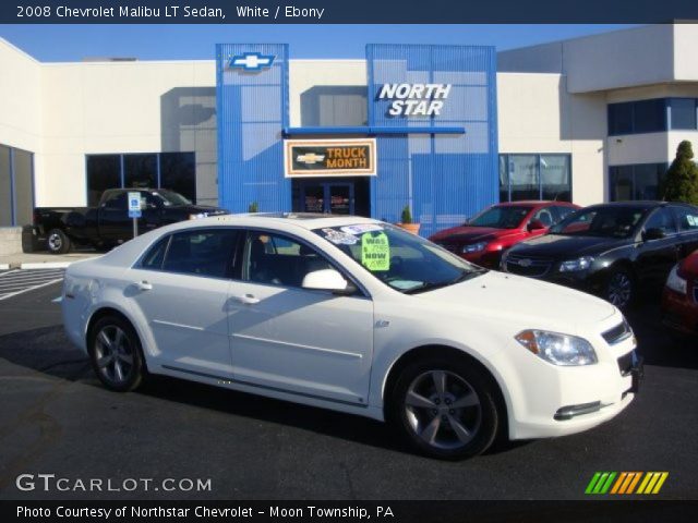 2008 Chevrolet Malibu LT Sedan in White