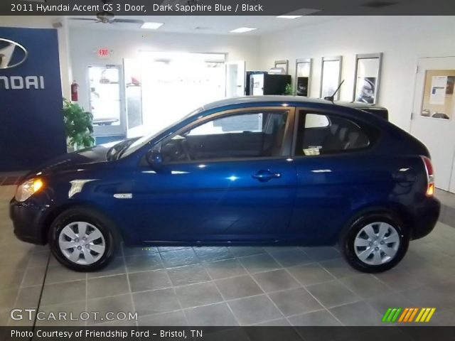 2011 Hyundai Accent GS 3 Door in Dark Sapphire Blue