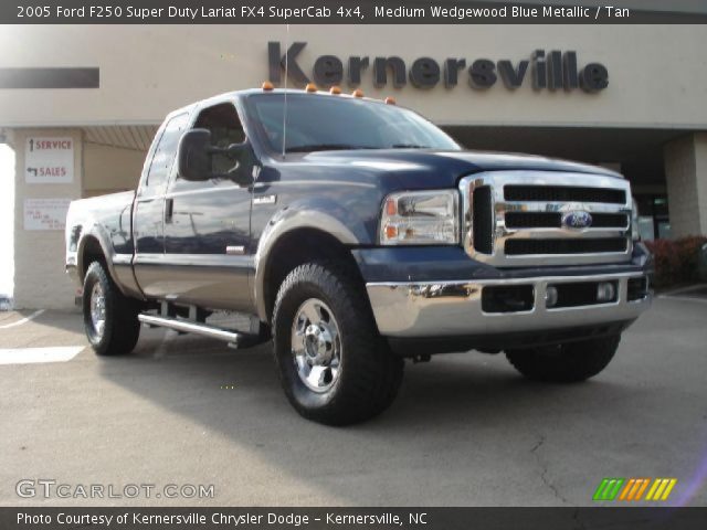 2005 Ford F250 Super Duty Lariat FX4 SuperCab 4x4 in Medium Wedgewood Blue Metallic